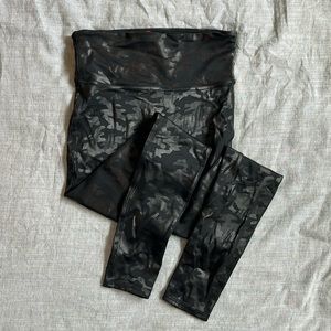 Spanx, Small, Black Camo leggings.